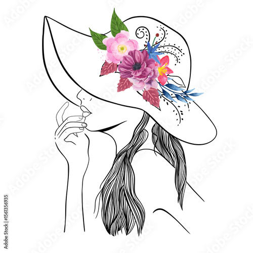 girl with flowers
