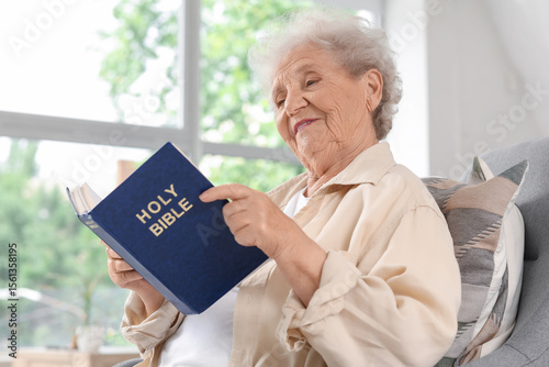 Senior woman in armchair re...