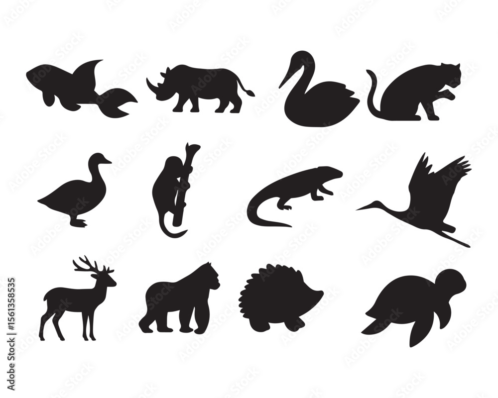 Fototapeta premium Animal Silhouette SVG