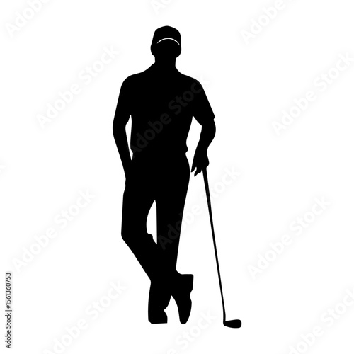 golf player silhouette