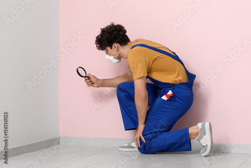 Male worker of cleaning ser...