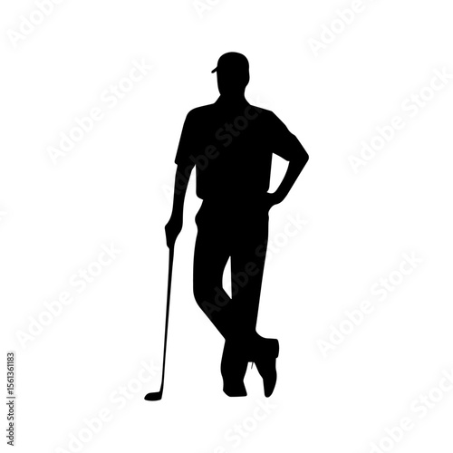 silhouette of a man with crutches
