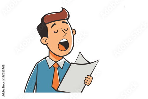 Vocal Performance: A focused individual passionately delivers a speech or sings a song, expressing emotion and engaging the audience with a printed sheet in hand.