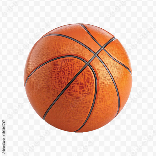 abstract 3d basketball in different colour style isolated on transparent background
