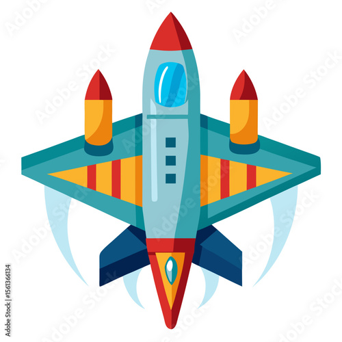 space rocket vector illustration