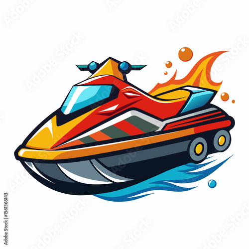 motor boat on the water