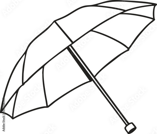 black umbrella isolated on white