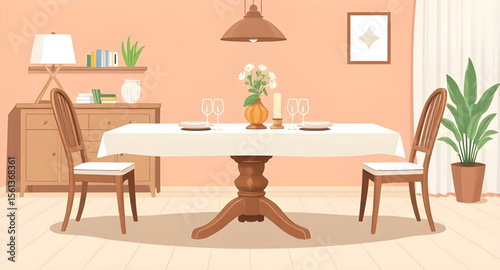 dining room table, dining table vector, dining room furniture, table illustration, dining table clipart, dining table icon, modern dining table, wooden dining table, interior furniture vector, dining 