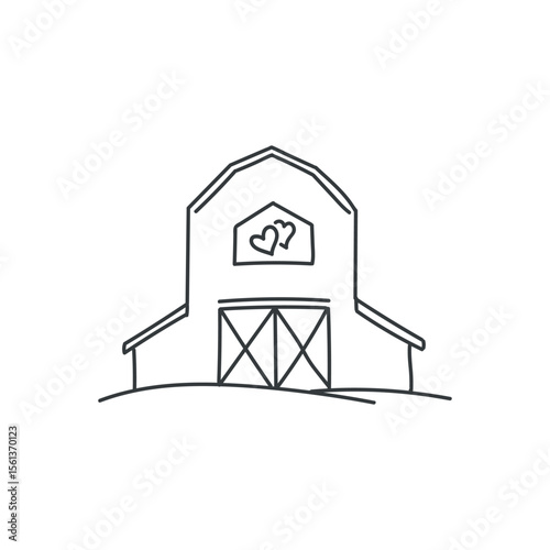Hand-drawn linear wedding icon in minimalist style, perfect for rustic and elegant event designs. Ideal for planners,