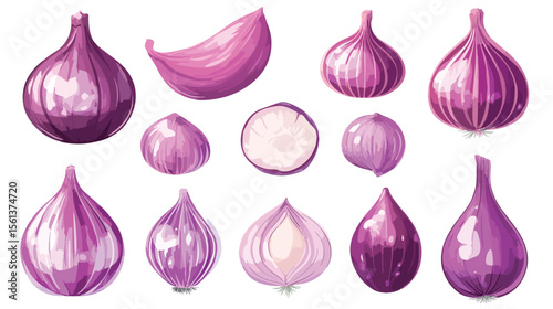 Cheerful Cartoon Onion Vector Illustration for Web Design