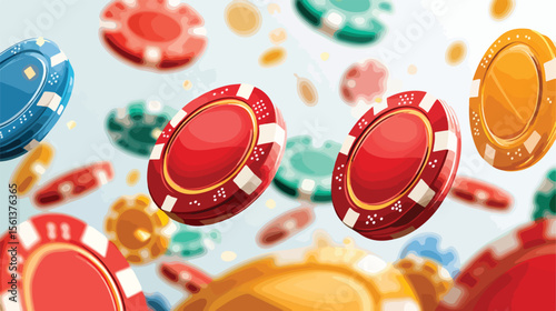 Casino Games Coin Item Flat Vector Illustration
