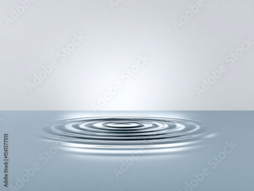 Calm water ripple in center top part empty minimal background high fidelity peaceful abstract reflection serene