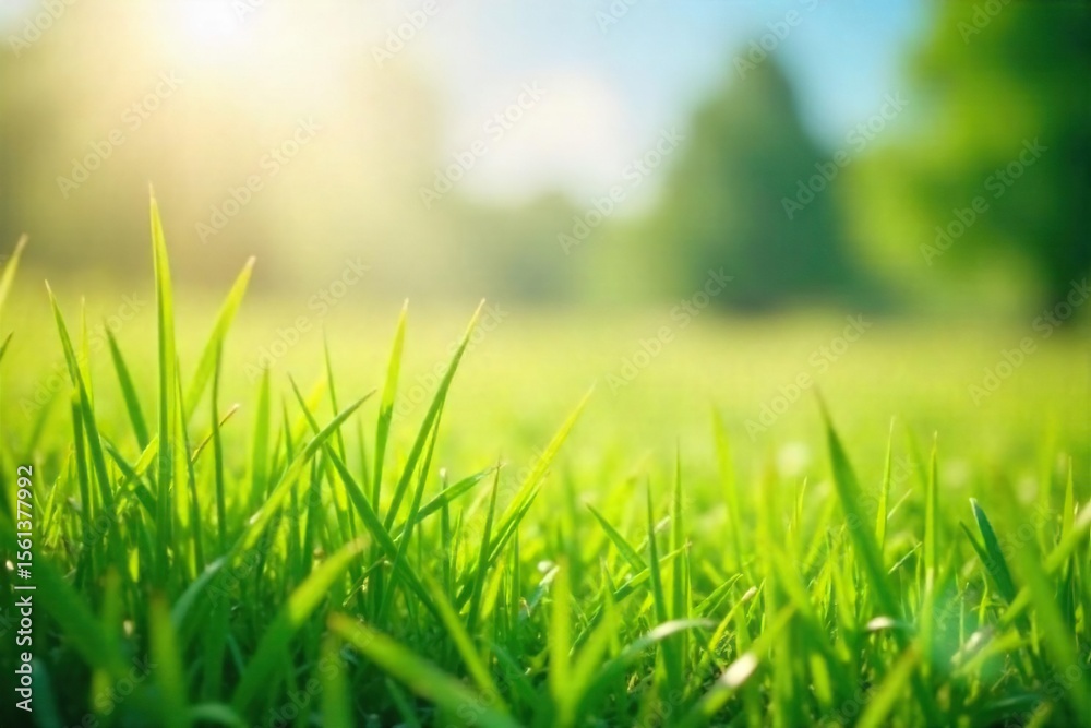 Obraz premium Sun-Drenched Meadow Gentle Breeze Rustling Tall Grass, Peaceful Summer Scene