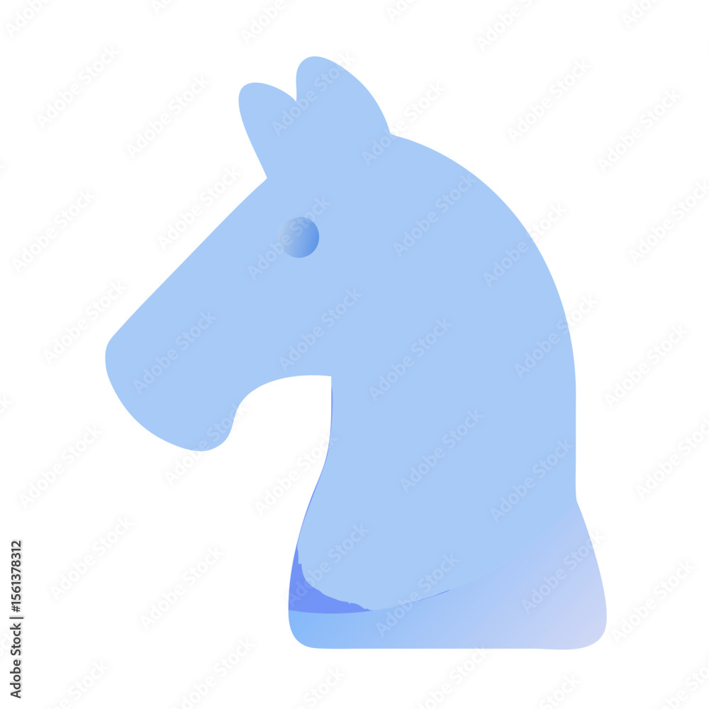 Obraz premium Simple illustration of a horse. Icon vector. Chinese zodiac. Year of the horse. Pony. Horse racing.