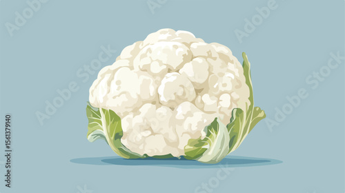 Sick Cauliflower in IV Illustration Flat Vector