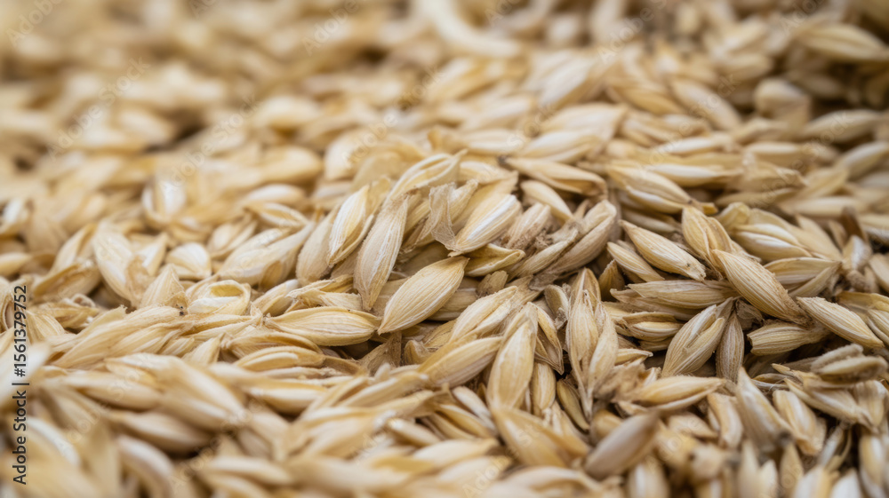 Obraz premium Grain crops harvested for economic value form essential cereal crops used worldwide in food production and agriculture industry