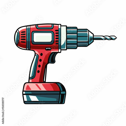 Electric Drill in Bold Colors for Labor Day Celebrations, DIY Projects, Home Improvement Blogs, and Home Renovation Articles  