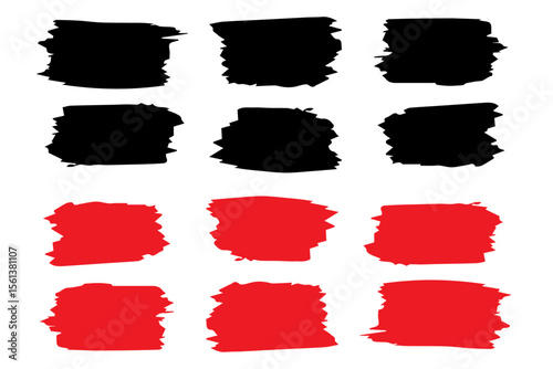 Grunge Vector collection.  black brush stroke place for text. Grunge Backgrounds