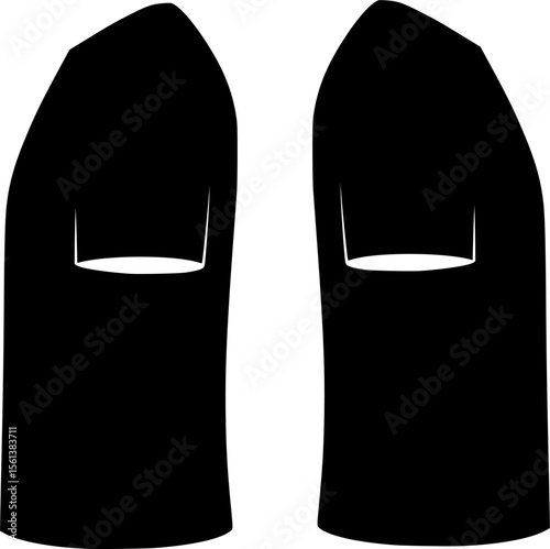 Two T Shirt Silhouettes Design