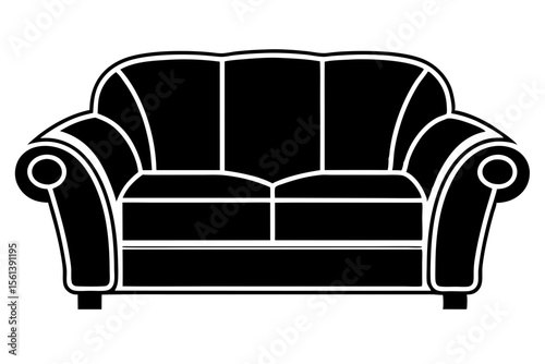 black leather armchair isolated