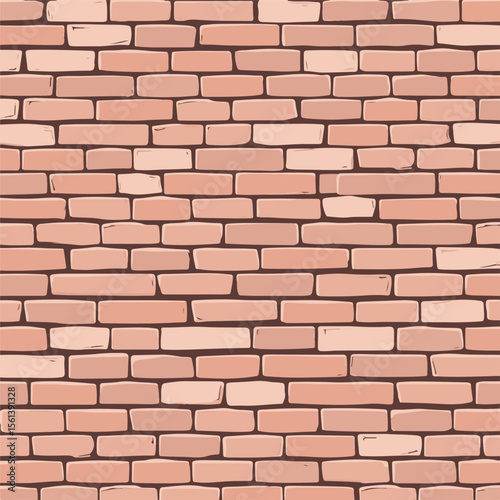 Brick wall texture, masonry background, vintage urban surface, grunge brickwork pattern, exterior facade illustration