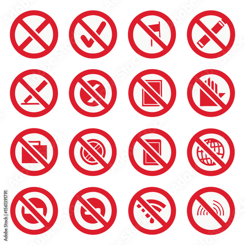 set of no smoking signs