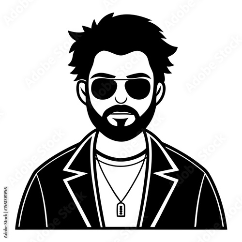 man wearing glasses