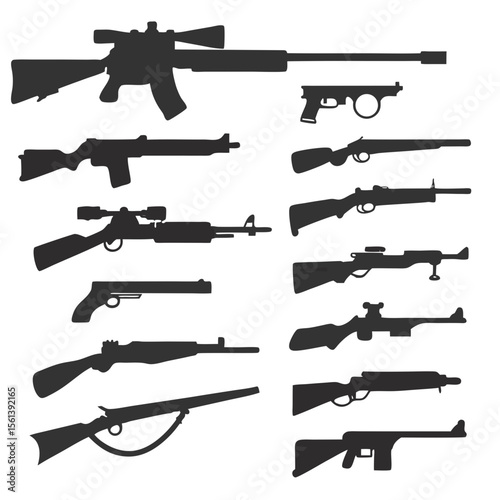 set of guns