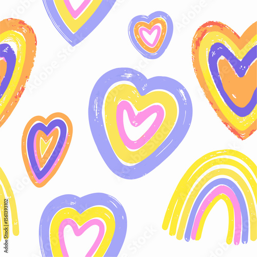 A vibrant vector illustration set of colorful hearts, perfect for Valentine's Day romance and love-themed designs