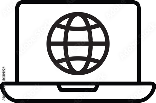 Global laptop icon