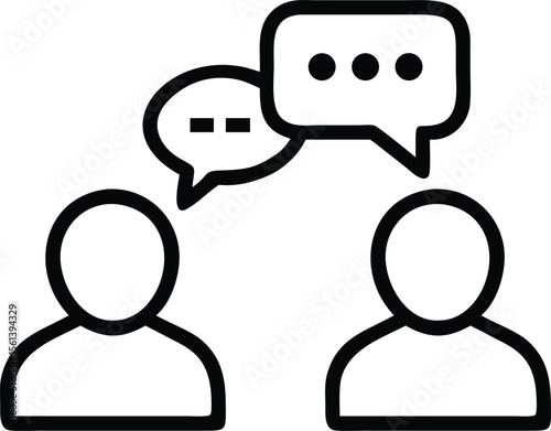 People with speech bubbles icon