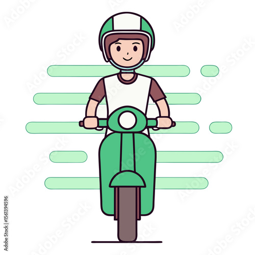 boy with scooter