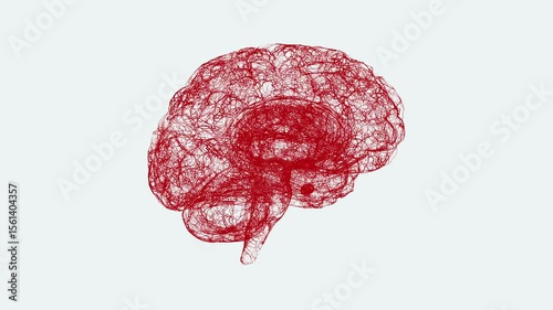 Cerebral blood vessels, animation