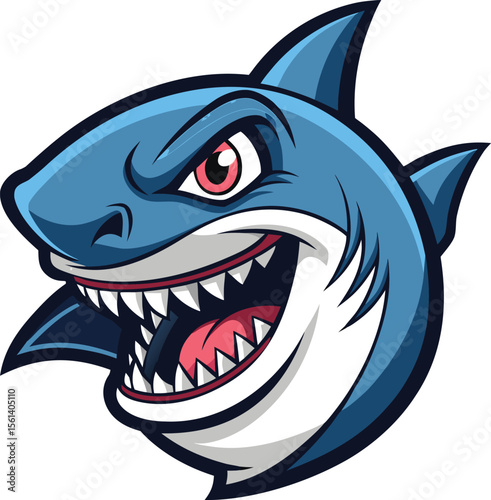 Angry Shark Head Close Up With Detailed Teet