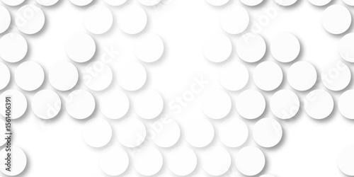 White tiles wall. round marble textures, ball tiles. Air Bubble wrap texture background. Top view pavement circle block white texture with seamless patterns floor background. Textured Background.