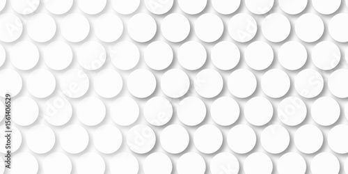 White tiles wall. round marble textures, ball tiles. Air Bubble wrap texture background. Top view pavement circle block white texture with seamless patterns floor background. Textured Background.