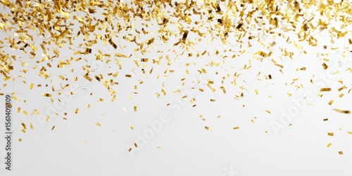 The Golden Confetti Shower Celebrating Joyous Moments and Special Occasions photo