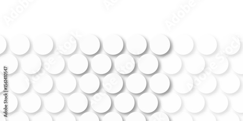 White tiles wall. round marble textures, ball tiles. Air Bubble wrap texture background. Top view pavement circle block white texture with seamless patterns floor background. Textured Background.