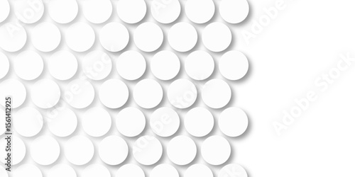 White tiles wall. round marble textures, ball tiles. Air Bubble wrap texture background. Top view pavement circle block white texture with seamless patterns floor background. Textured Background.