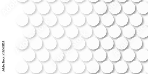 White tiles wall. round marble textures, ball tiles. Air Bubble wrap texture background. Top view pavement circle block white texture with seamless patterns floor background. Textured Background.