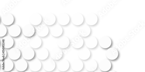 White tiles wall. round marble textures, ball tiles. Air Bubble wrap texture background. Top view pavement circle block white texture with seamless patterns floor background. Textured Background.