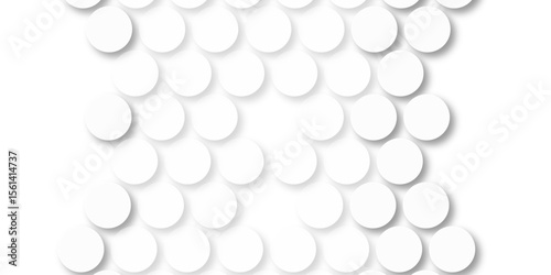 White tiles wall. round marble textures, ball tiles. Air Bubble wrap texture background. Top view pavement circle block white texture with seamless patterns floor background. Textured Background.