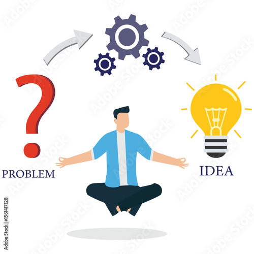 Businessman Thinking of Problem Solving Ideas