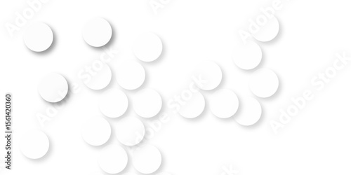 White tiles wall. round marble textures, ball tiles. Air Bubble wrap texture background. Top view pavement circle block white texture with seamless patterns floor background. Textured Background.