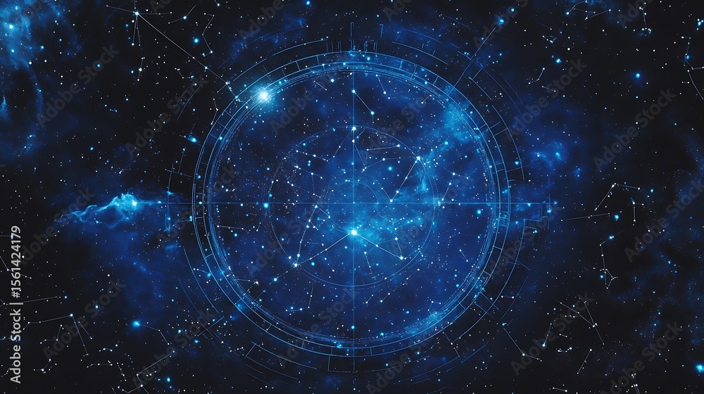 Obraz premium Gold cosmic mandala circle with magical aura high resolution picture