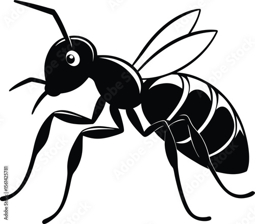 Side Profile Of An Ant With Long Antennae Clean