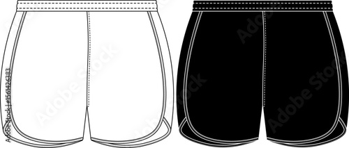 front view Dolphin shorts or Dolfins icon set