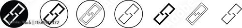 Attachment link icon set, Internet URL webpage url link vector. Chain, link symbol collection isolated on transparent background, Paperclip Hyperlink Icon. link From contact and communication device.