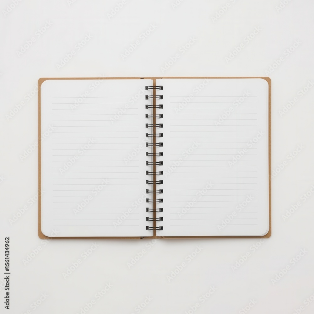 Open, lined notebook ready for notes. Blank pages offer space for ideas, plans, and creative writing. Open, lined notebook ready for notes. Blank pages offer space for ideas, plans, and creative writing.