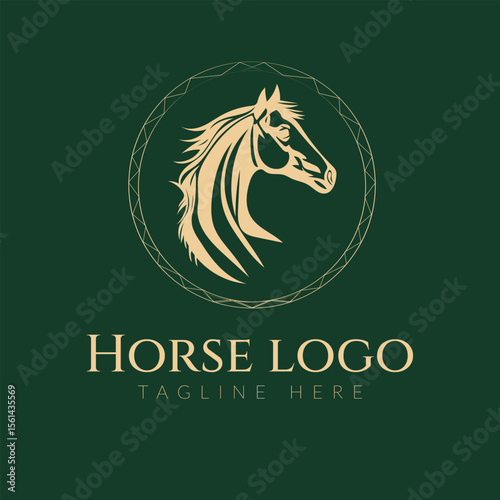 Horse logo vector icon illustration.